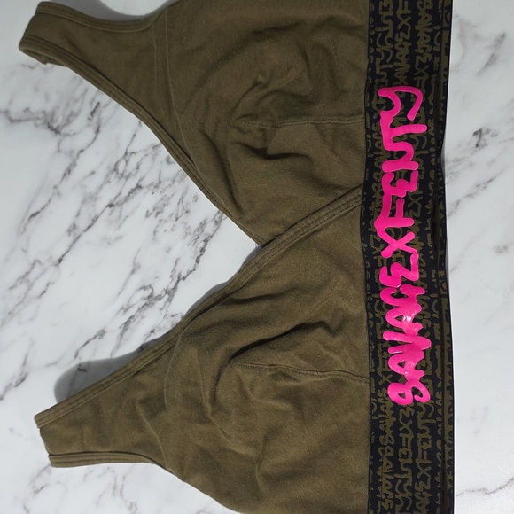 Savage X Fenty Olive Wrap Bralette with Branded Band - Picture 2 of 7